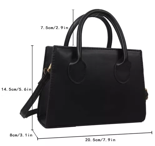 Minimalist square handbag - Black