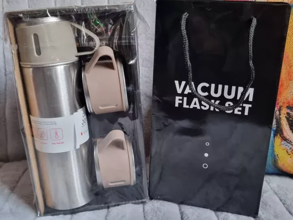 Vacuum Flask Set - Silver