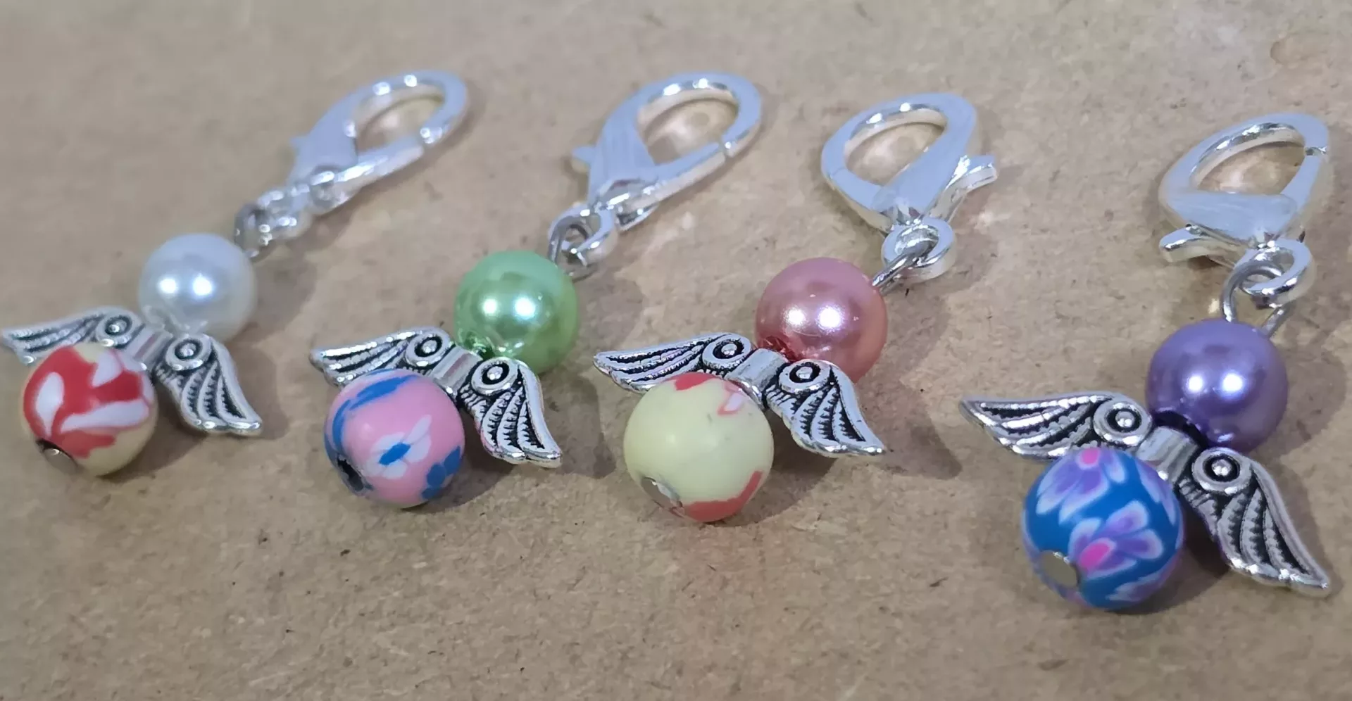 Angel wings bag charms - 4 pack zipper charms