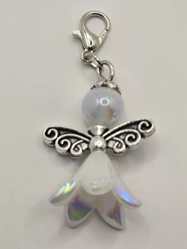 4 pack Angel zipper charms - Bellflower shaped angel bag charms - Image 10