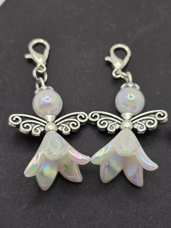 4 pack Angel zipper charms - Bellflower shaped angel bag charms - Image 7