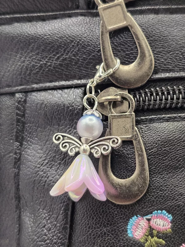 4 pack Angel zipper charms - Bellflower shaped angel bag charms - Image 4