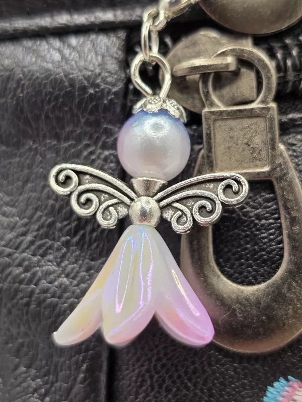 4 pack Angel zipper charms - Bellflower shaped angel bag charms - Image 3