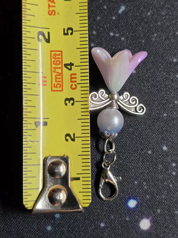 4 pack Angel zipper charms - Bellflower shaped angel bag charms - Image 12