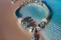 Snake Chain Charm Bracelets - Women's / Girls charm bracelets with various designs - Sea Turtle