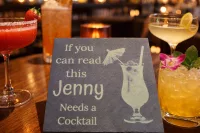 Personalised slate coaster - If you can read this "Your Name" needs a cocktail