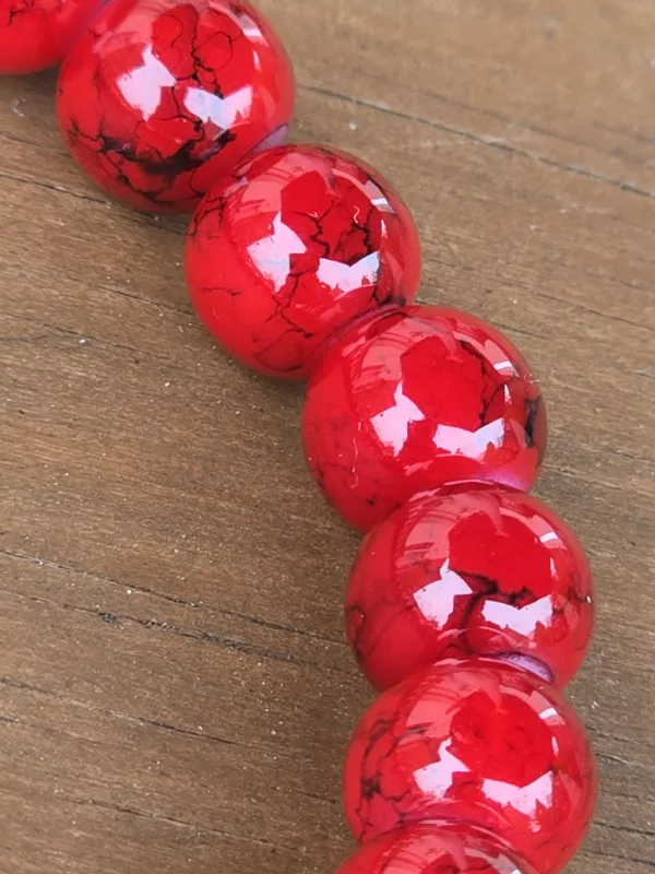 Women's Dreamcatcher Red Stone Bracelet - Handmade 6 inch Elastic Bracelet - Image 9