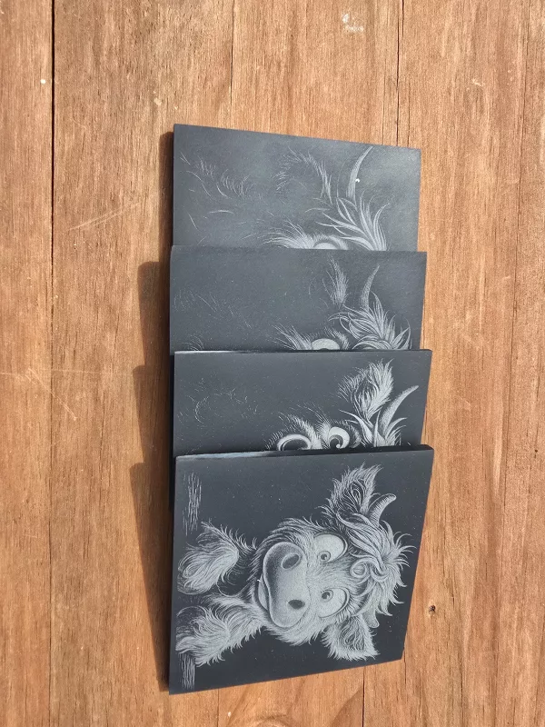 Highland Cow Coasters - 4 pack of Cute Highland Cow Drinks Mats - Image 11