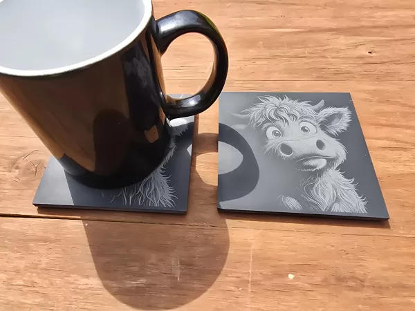 Highland Cow Coasters - 4 pack of Cute Highland Cow Drinks Mats - Image 8