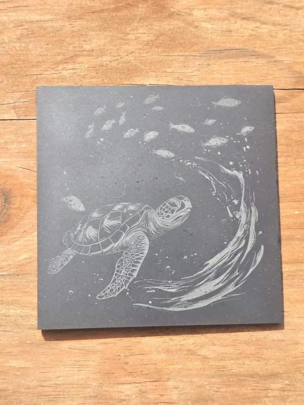 Sea Turtle Slate Coasters - 4 pack contemporary drinks coasters - Image 13