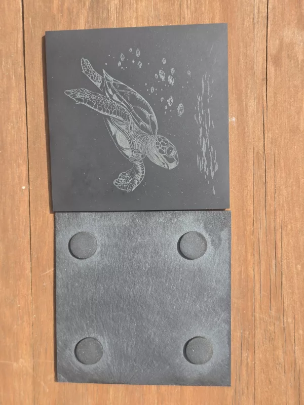 Sea Turtle Slate Coasters - 4 pack contemporary drinks coasters - Image 8