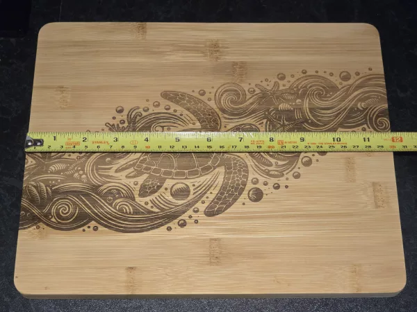 Sea Turtle chopping board - Ocean themed bamboo cutting board - Image 5