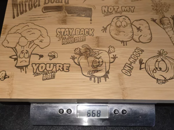 Vegetable Murder Board - Funny bamboo cutting board - Image 22