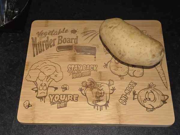Vegetable Murder Board - Funny bamboo cutting board - Image 21