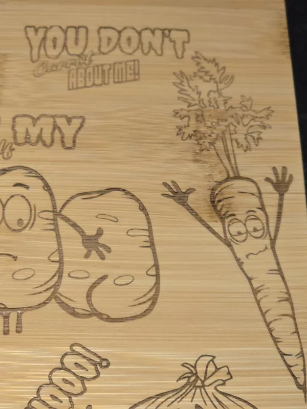 Vegetable Murder Board - Funny bamboo cutting board - Image 15