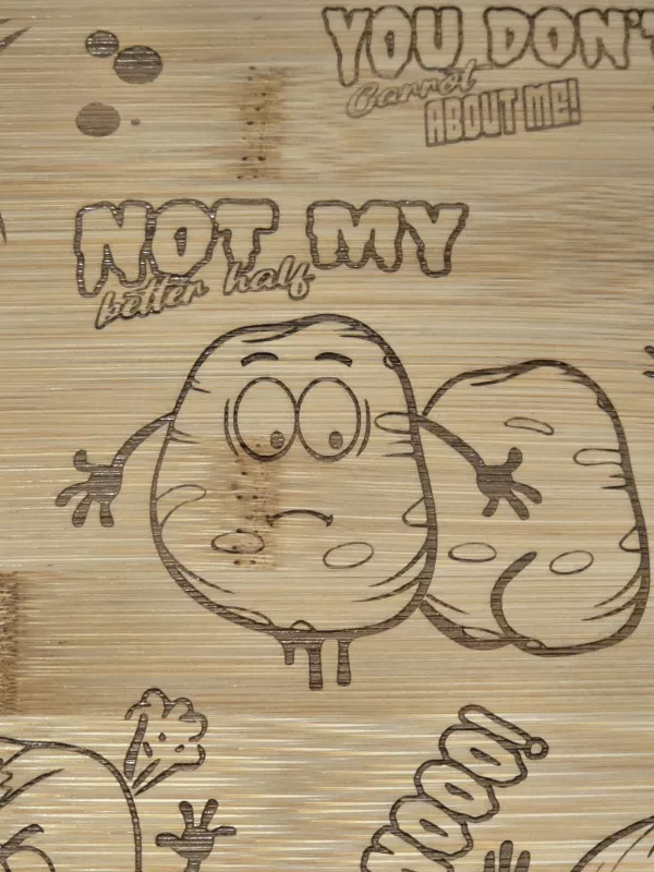 Vegetable Murder Board - Funny bamboo cutting board - Image 14