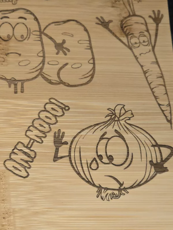 Vegetable Murder Board - Funny bamboo cutting board - Image 13