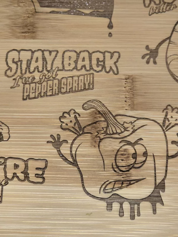 Vegetable Murder Board - Funny bamboo cutting board - Image 12