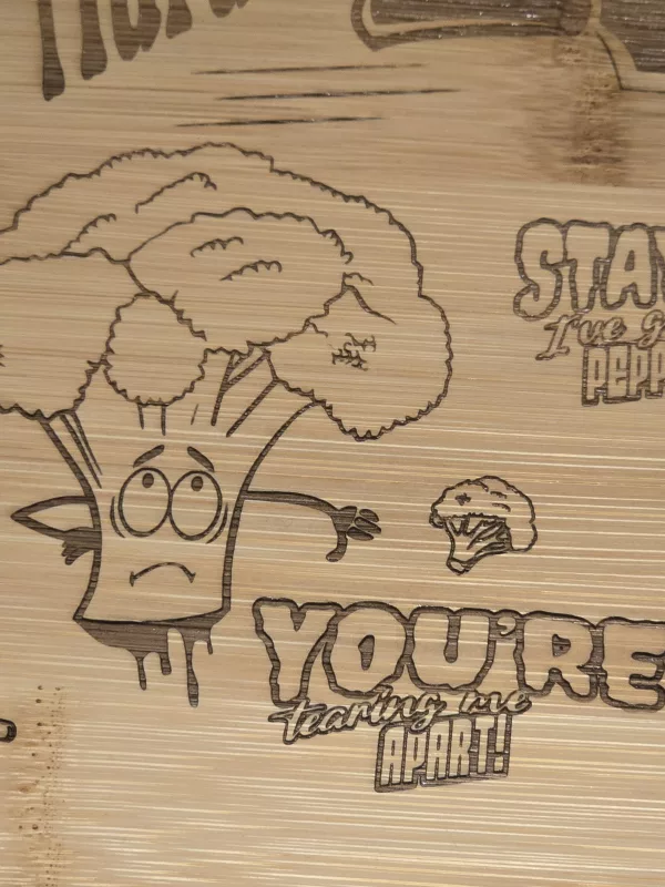 Vegetable Murder Board - Funny bamboo cutting board - Image 11