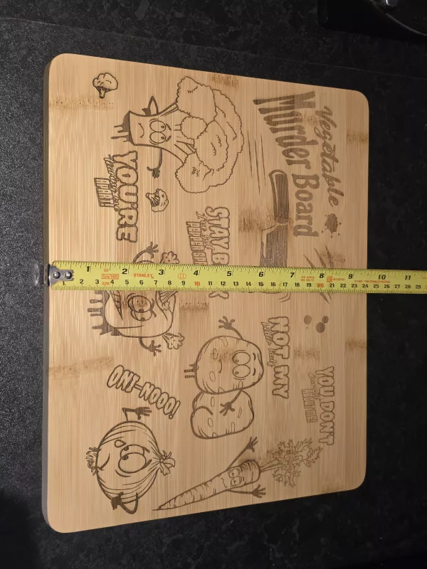 Vegetable Murder Board - Funny bamboo cutting board - Image 9