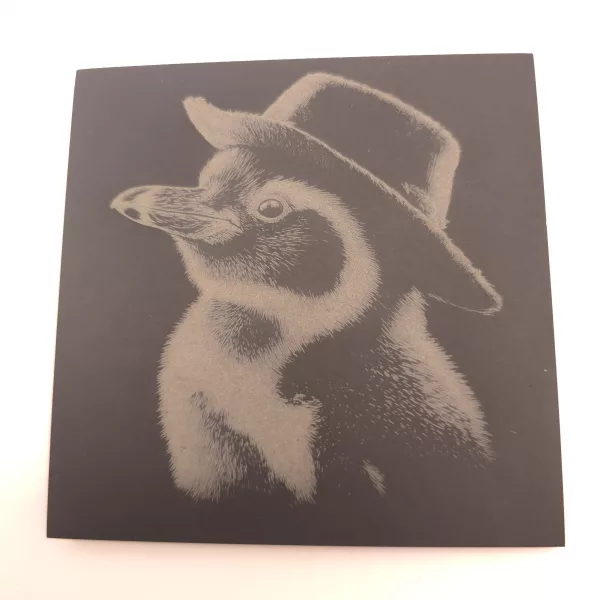 Animals in Hats - 4 pack slate coaster set of cute critters in fedora hats - Image 5