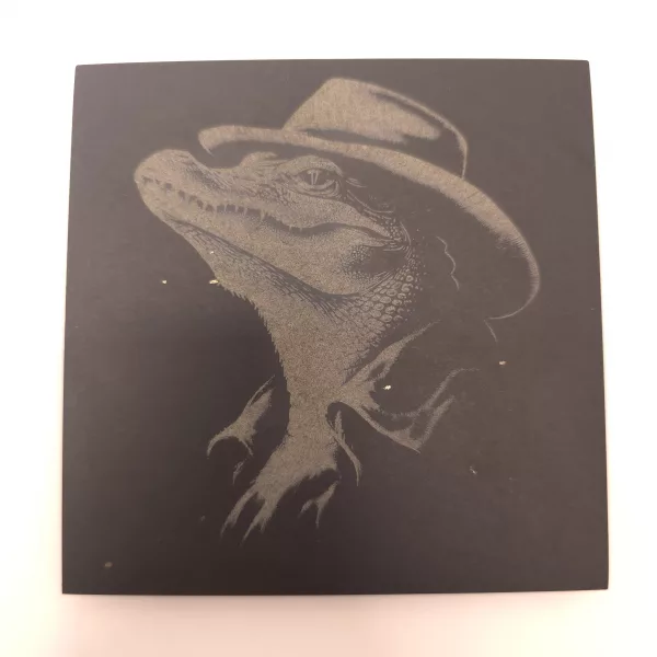 Animals in Hats - 4 pack slate coaster set of cute critters in fedora hats - Image 6