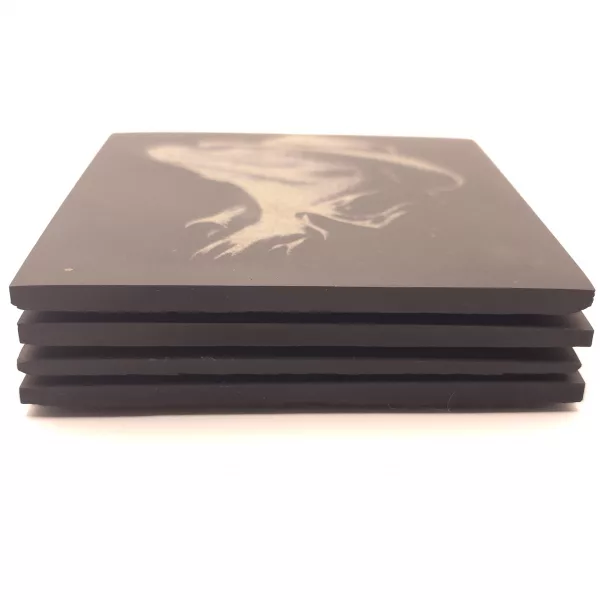 Animals in Hats - 4 pack slate coaster set of cute critters in fedora hats - Image 10