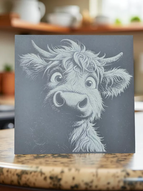 Highland Cow Coasters - 4 pack of Cute Highland Cow Drinks Mats - Image 4