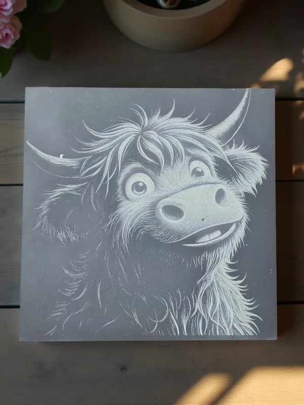 Highland Cow Coasters - 4 pack of Cute Highland Cow Drinks Mats - Image 3