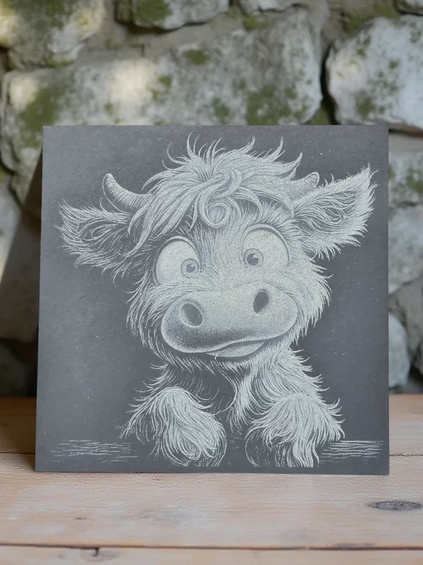 Highland Cow Coasters - 4 pack of Cute Highland Cow Drinks Mats - Image 2