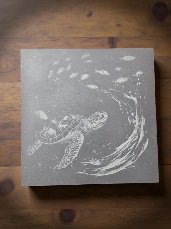 Sea Turtle Slate Coasters - 4 pack contemporary drinks coasters - Image 2
