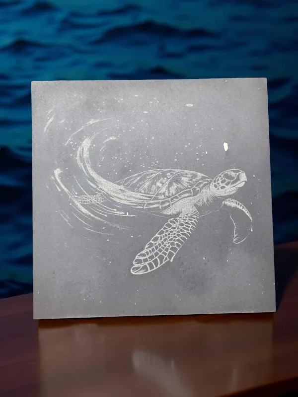 Sea Turtle Slate Coasters - 4 pack contemporary drinks coasters - Image 6