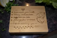 Every snack you make chopping board -pet themed cutting board