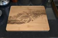 sea turtle chopping board - ocean themed laser engraved bamboo cutting board