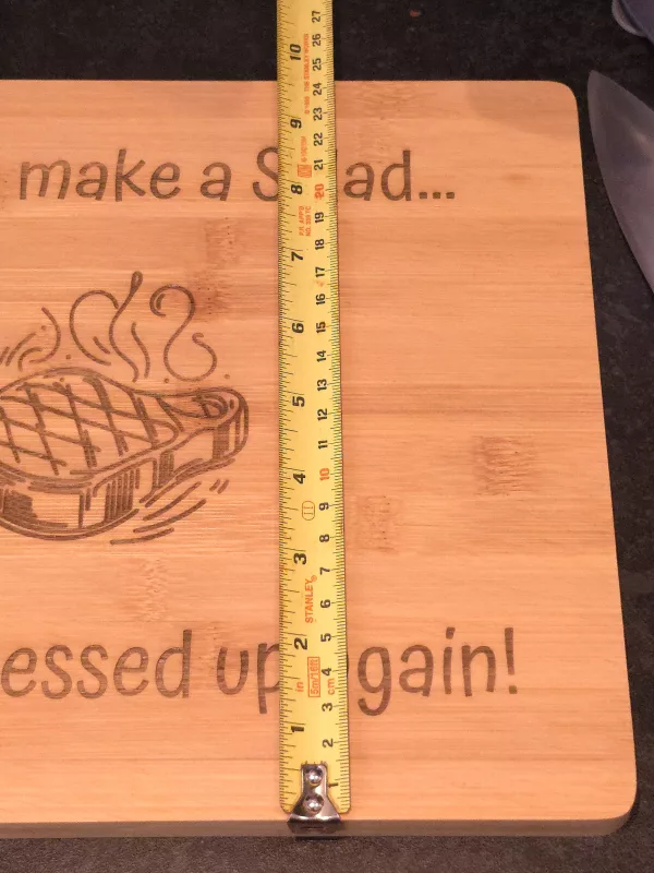 Tried to Make a Salad - Bamboo Chopping Board 30cm x 24cm - Image 9