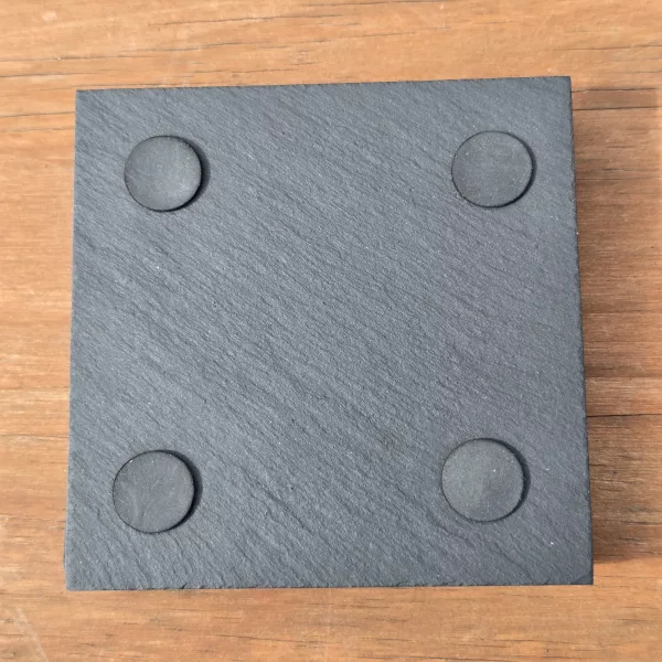 Cat Slate Coaster Set - 4 pack of etched cat design 10cm drinks mats - Image 9