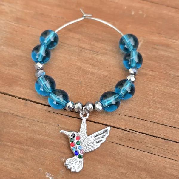 Hummingbird Wine Glass Charms - Pack of 4 drinks markers - Image 12