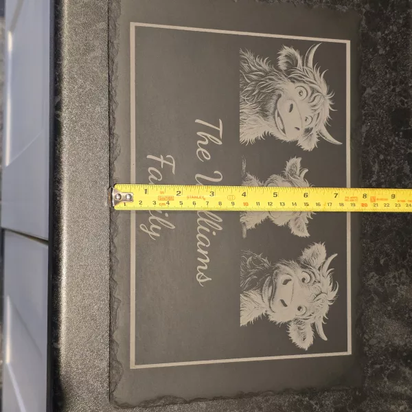 Customised Highland Cow Family Cheese Slate / Serving Board - Image 21