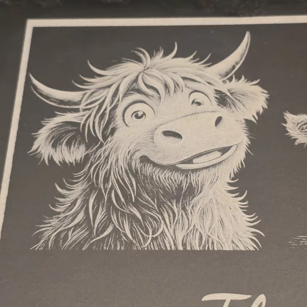 Customised Highland Cow Family Cheese Slate / Serving Board - Image 20