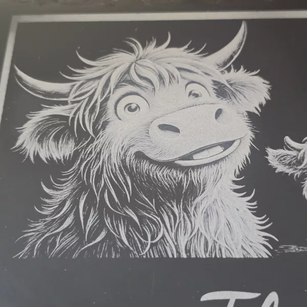 Customised Highland Cow Family Cheese Slate / Serving Board - Image 12