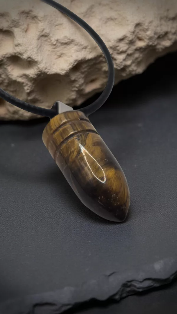 Men's Tigers eye bullet necklace