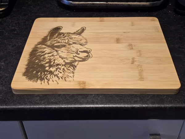 Alpaca Chopping Board with Personalisation Option - Image 12