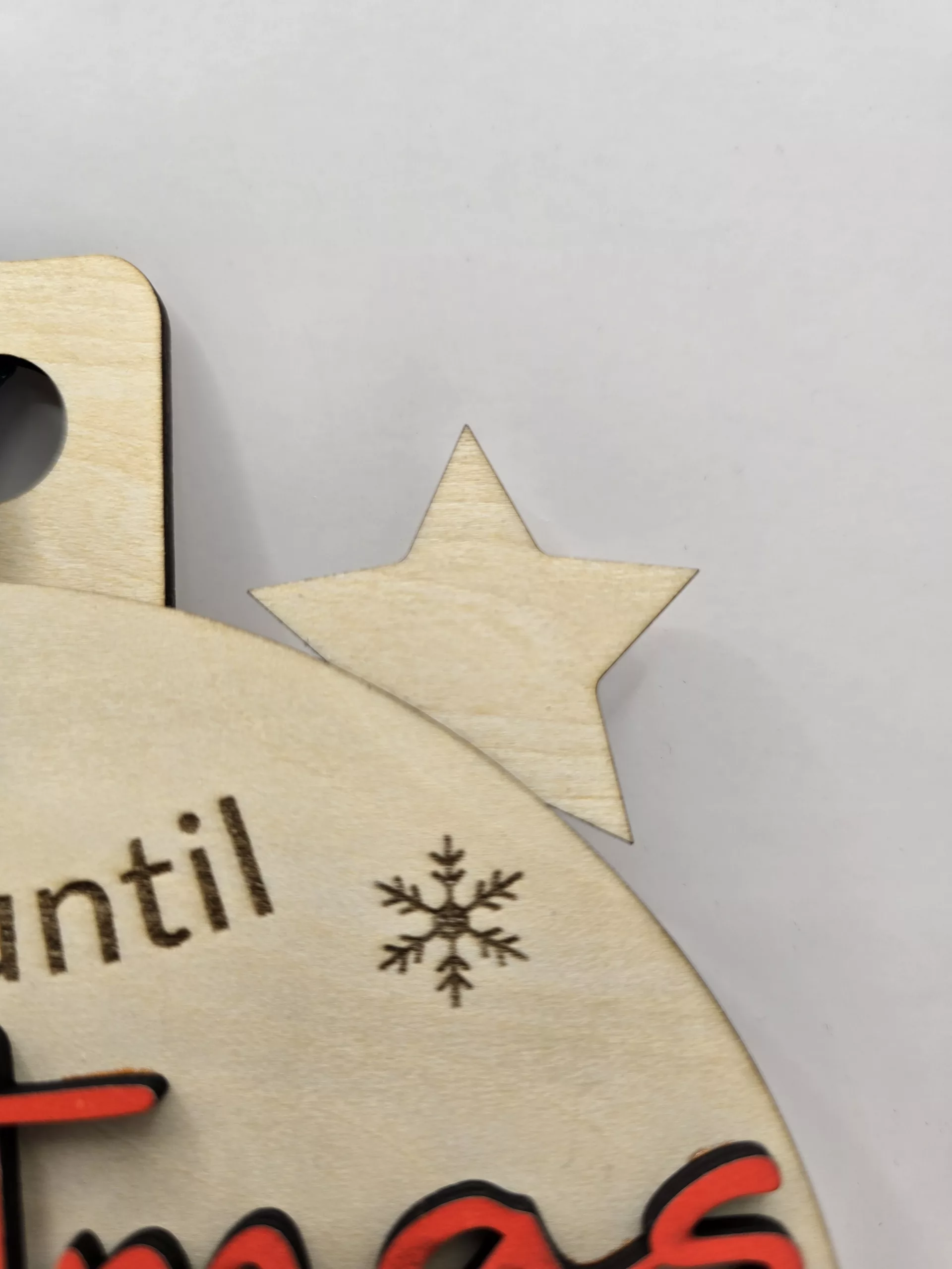 Handmade Christmas Countdown Bauble - Wooden Decretive Decoration - Image 5