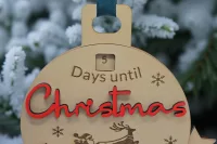 handmade Christmas countdown bauble