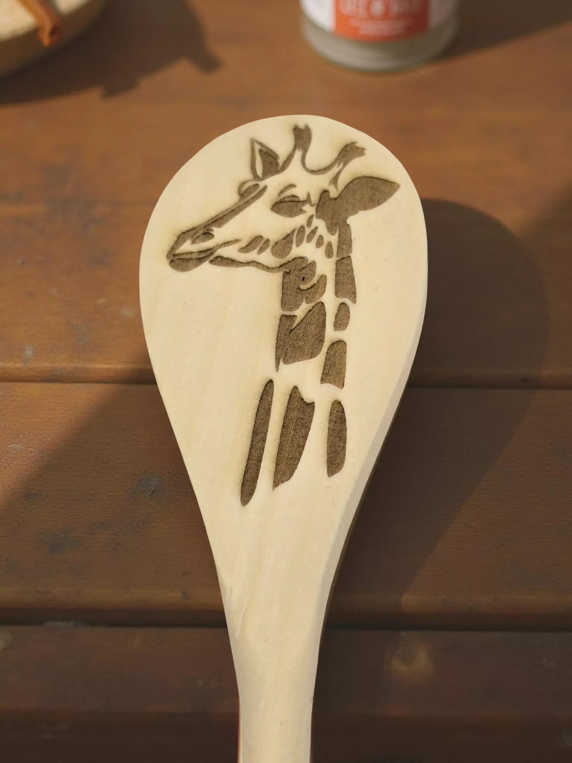 giraffe wooden spoon