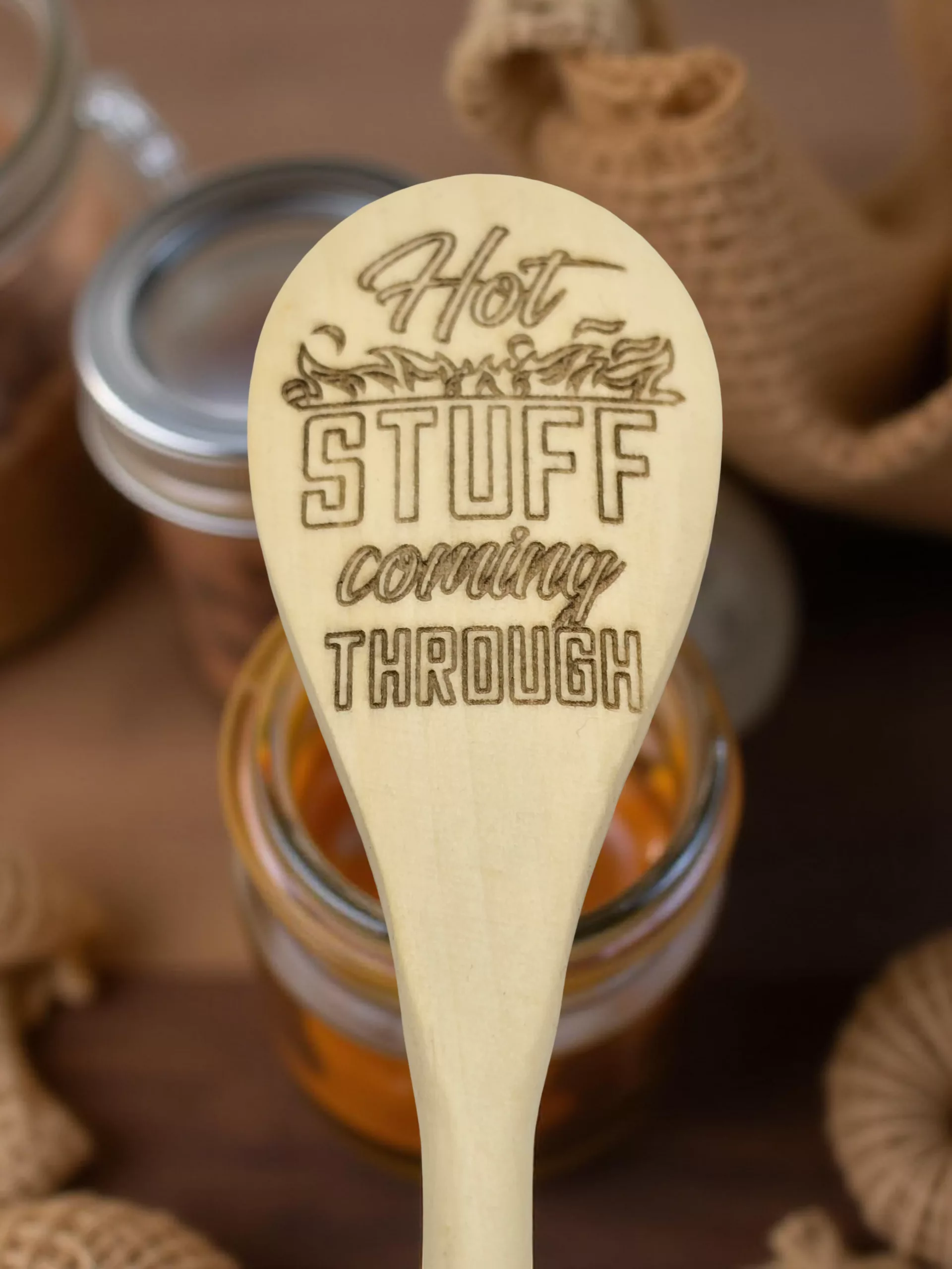 hot stuff coming through wooden spoon
