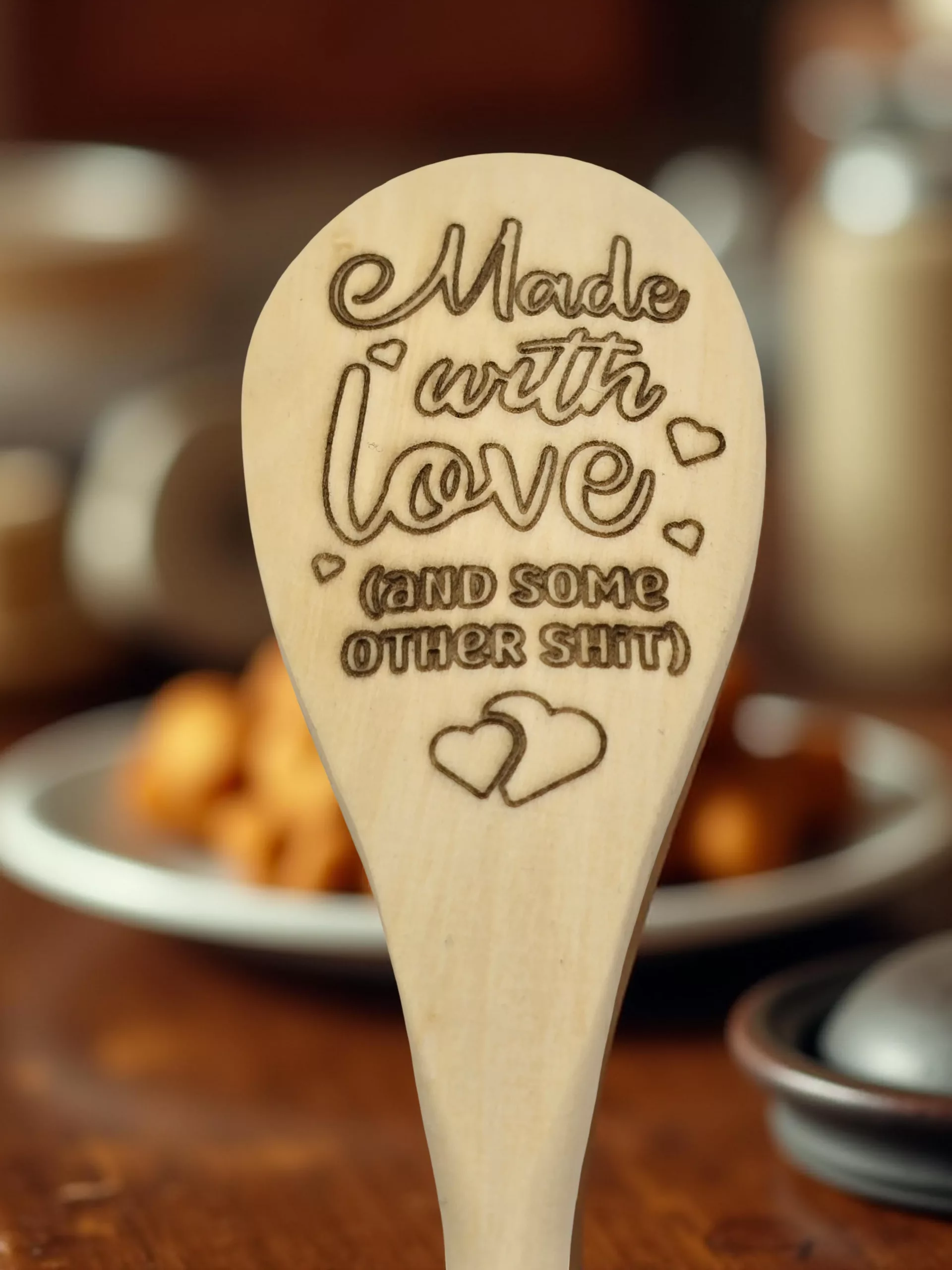 made with love and some other shit wooden spoon