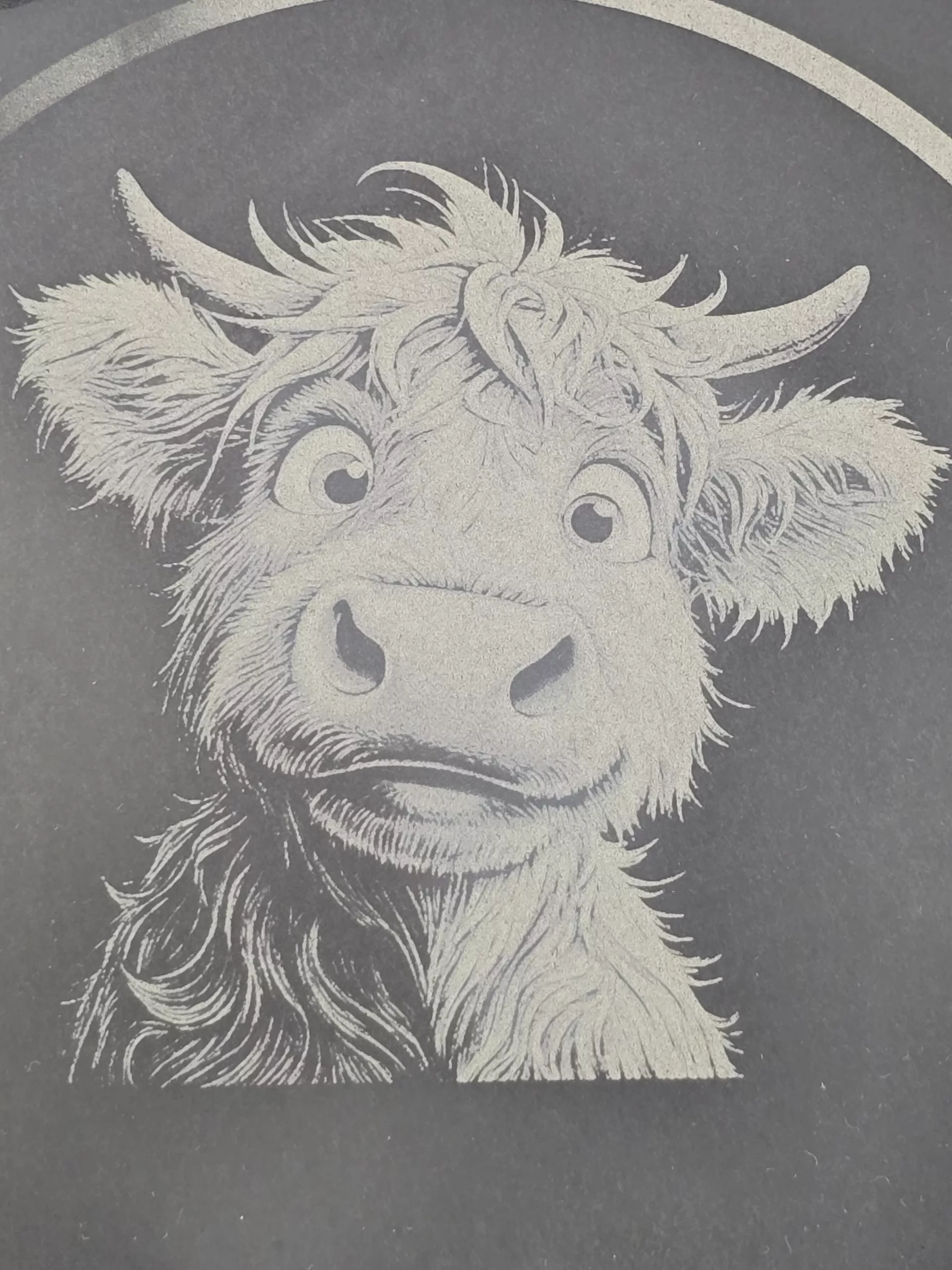 Personalised Highland Cow Heart Slates - Image 8