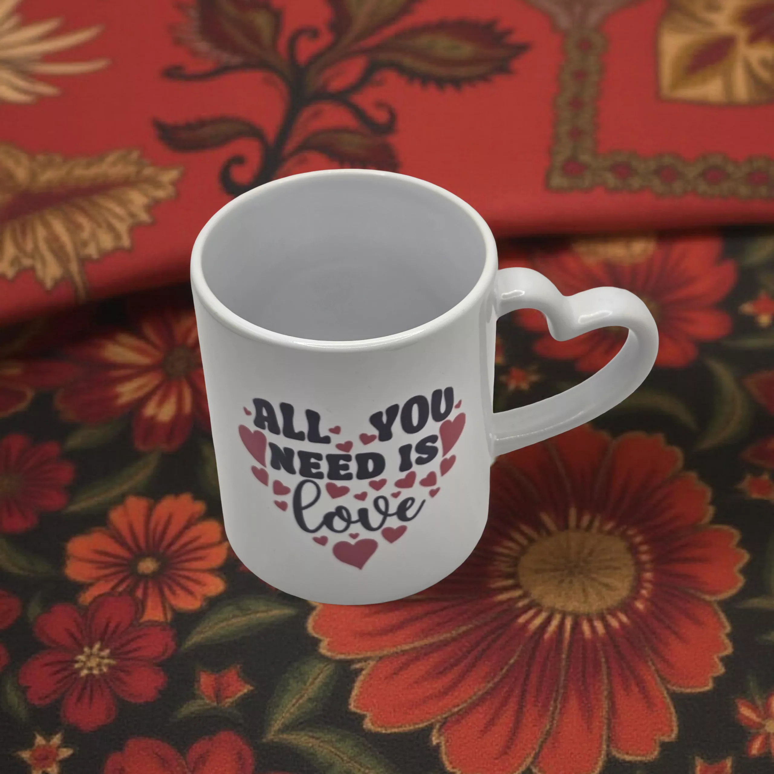 All you need is Love Mug with Heart Handle - Image 5