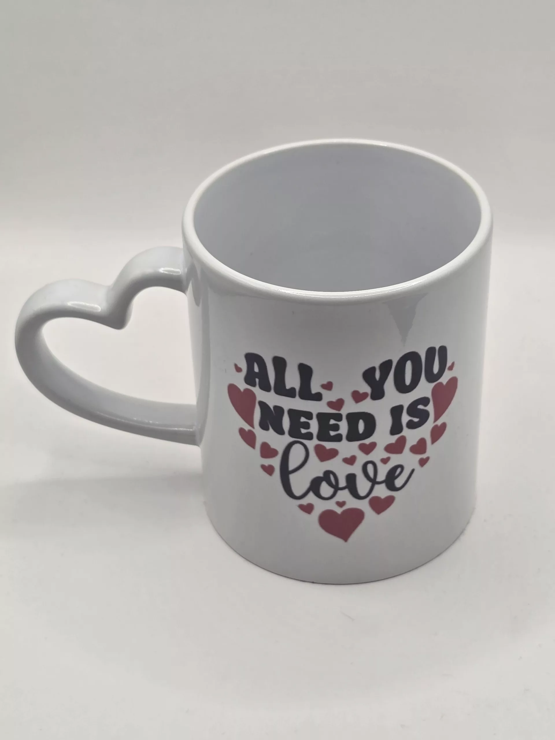 All you need is Love Mug with Heart Handle - Image 8